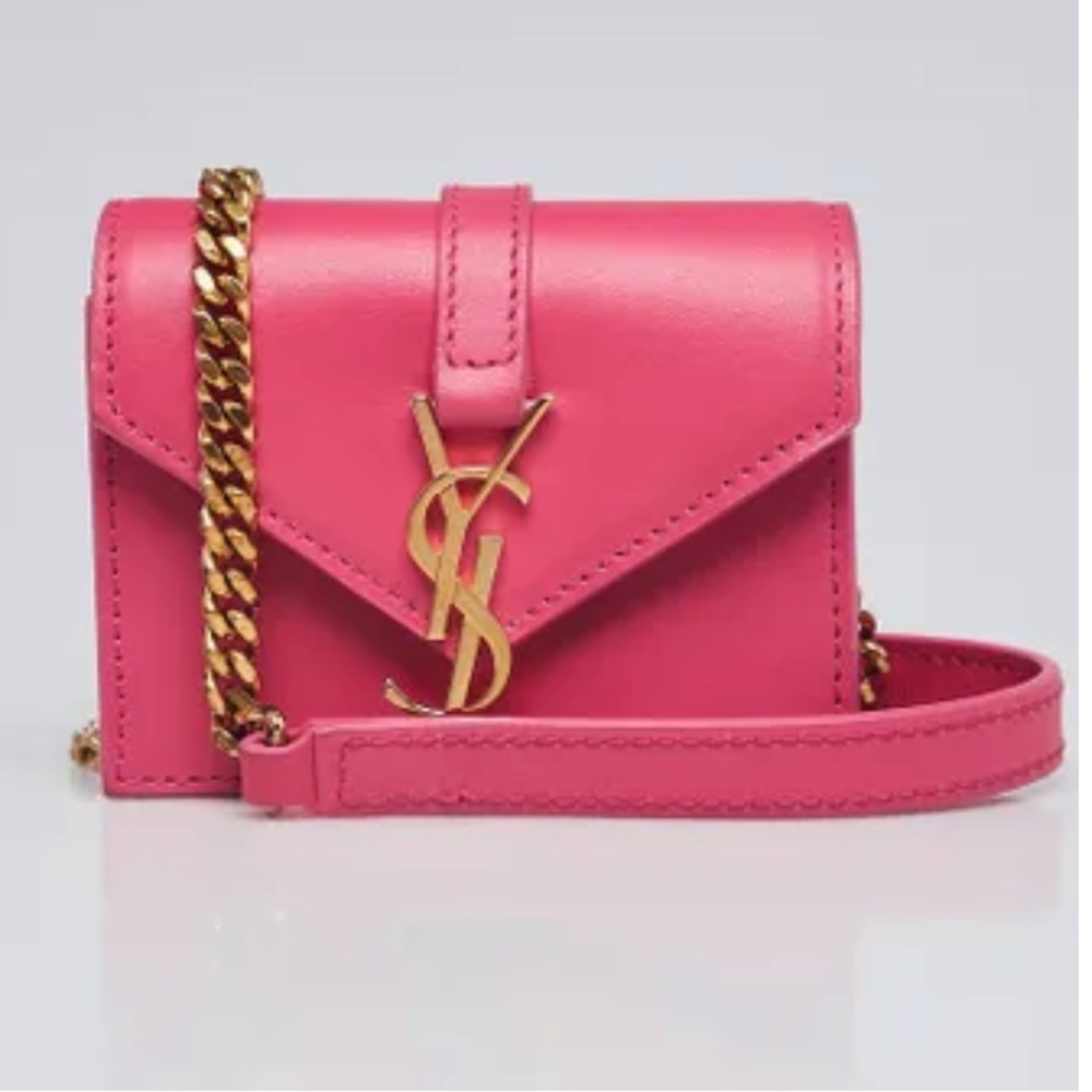 Yves Saint Laurent pink Crossbody Bag with Gold Chain
